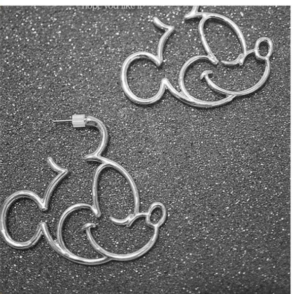 NWT Mickey Earrings-Silver Color - Picture 2 of 2